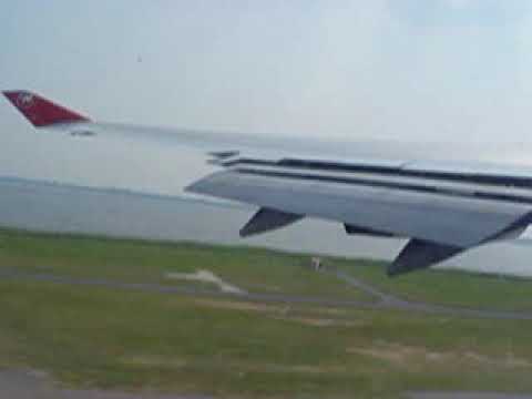 Northwest Airlines Boeing 747-400 Takeoff from JFK