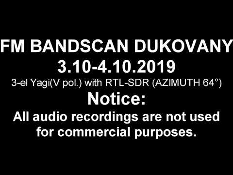 (FM-DX) FM BANDSCAN - Dukovany with 3el yagi (64°) 100+ stations!