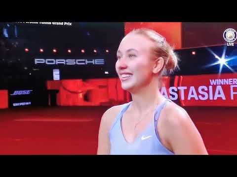 Anastasia potapova postmatch interview Stuttgart 2023