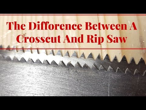 The Difference Between A Crosscut And Rip Saw Video