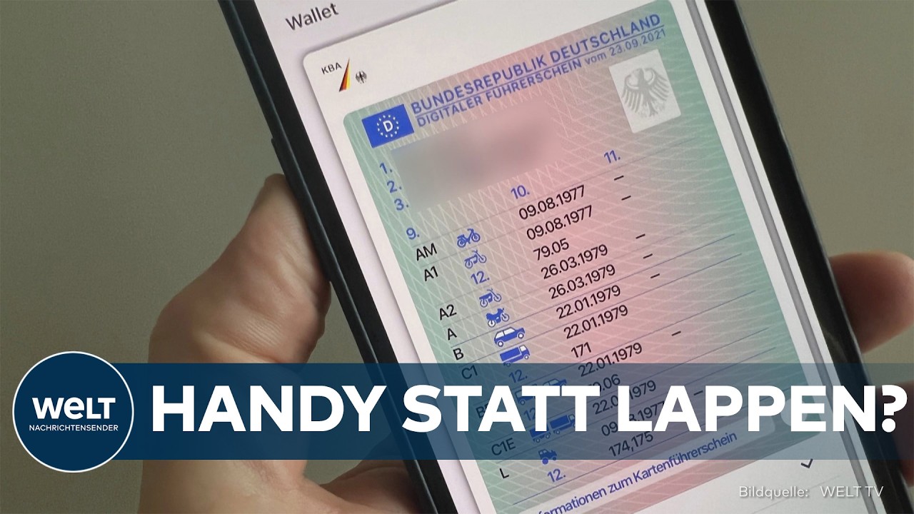 DEUTSCHLAND: Lappen auf dem Smartphone – 2026 soll der digitale Führerschein kommen