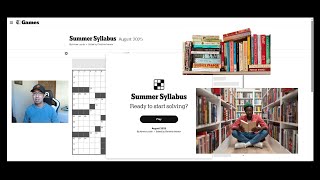 NYT Monthly Bonus Crossword - August 2025 (Summer Syllabus)