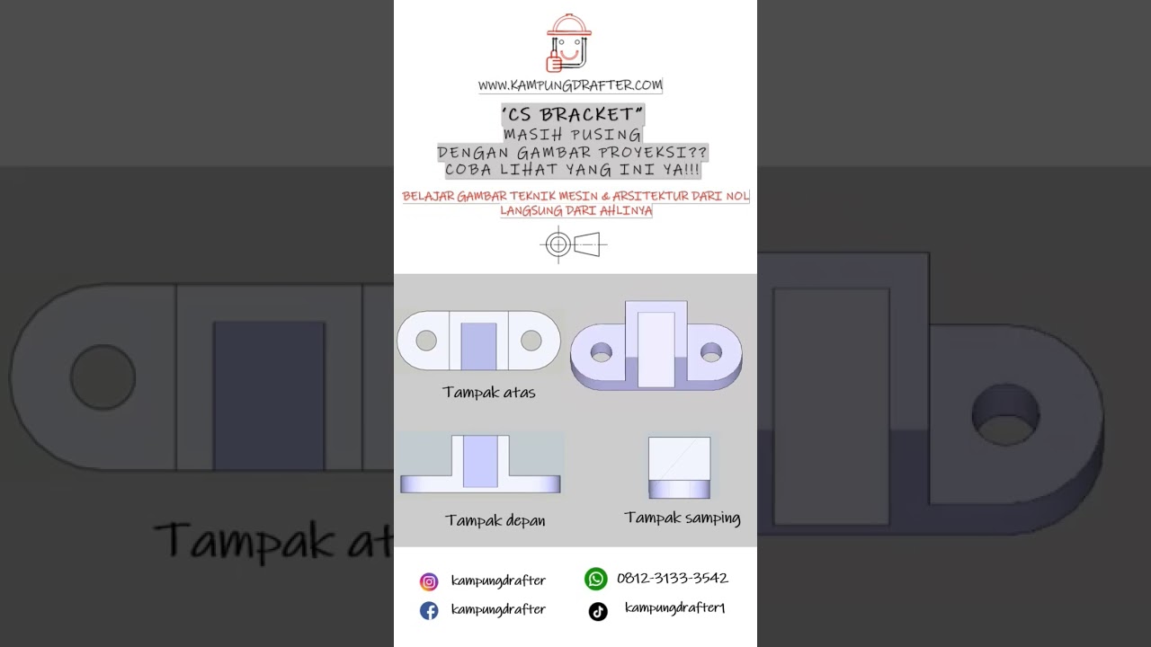 Ini Cara Mudah Gambar Proyeksi Ortogonal