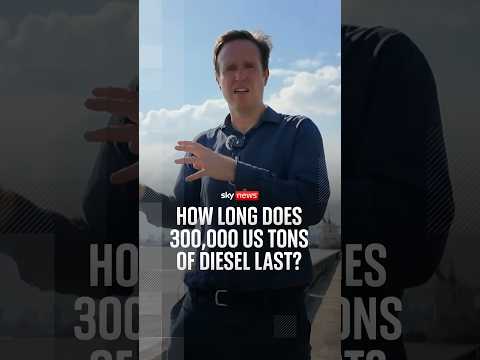 How long does 300,000 US tons of diesel last?