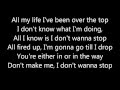 I Don't Wanna Stop - Ozzy Osbourne (LYRICS)