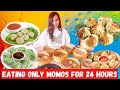 Eating only MOMOS for 24 HOURS Challenge 😢 (WILL NEVER EAT AGAIN) 1000 RS MOMO