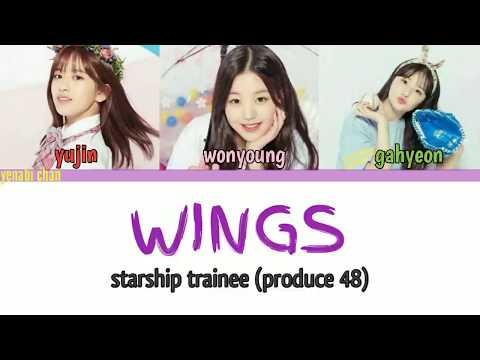 [indosub/eng lyrics] PRODUCE 48 - WINGS LYRICS (STARSHIP TRAINEE)