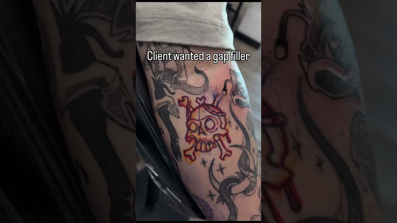 Gap filler tattoo ig:@impact_115 #tattoofun #tattooart #animeart #tattooideas #tattoodesigns