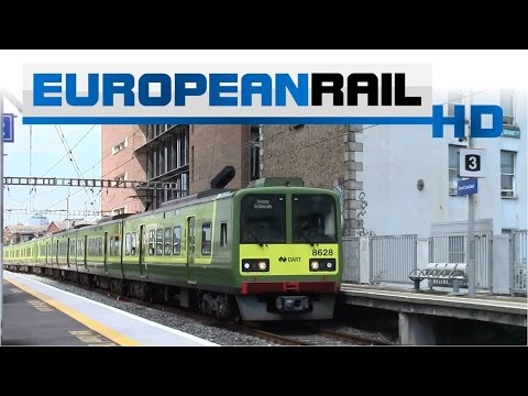 Iarnród Éireann Irish Rail DART 8520 EMU 8528 + 8523 calls at Grand Canal Dock Station