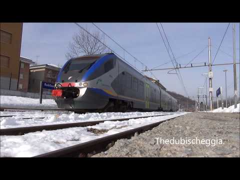 LA PARTENZA DEL MINUETTO E. CON DOPPIO FISCHIO DALLA STAZIONE DI ROBILANTE (CN) DOM. 10 - 2 - 2019