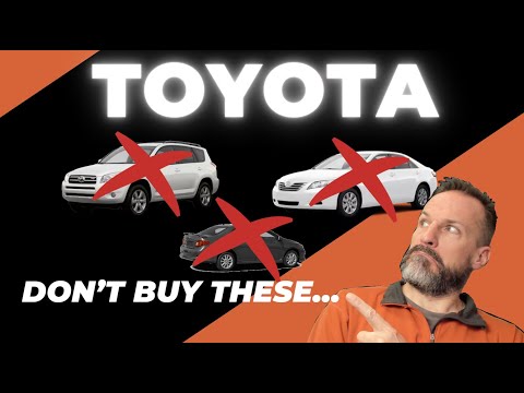 Don't buy these used Toyota's. Camry, Rav4, Corolla Years...
