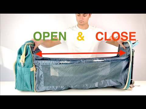 Diaper Bag Backpack with Changing Station 2021 | How to Open and Close BELLAVELLI Diaper Bag