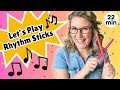 Let S Play Rhythm Sticks Rhythm Stick Songs For Children Compilation Music Class For Kids
