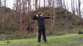 preview picture of video 'Slow-Motion Training with my new Bodnik Bows Cayuga Longbow'