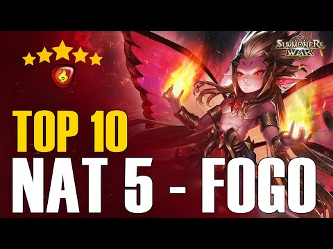 TOP 10 Melhores Nat 5 de Fogo | Summoners War