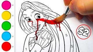 HORROR Artist vs $2 DISNEY Paint By Numbers Colouring Book
