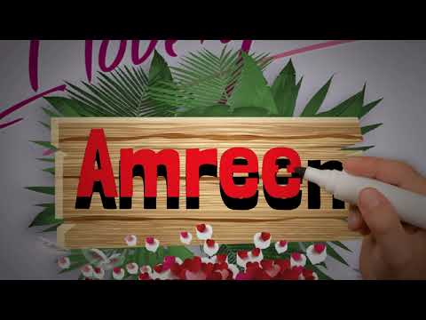 Amreen Name Art Love Whatsapp Status | Amreen Couple Name Video #NameArt #Amreen #shorts