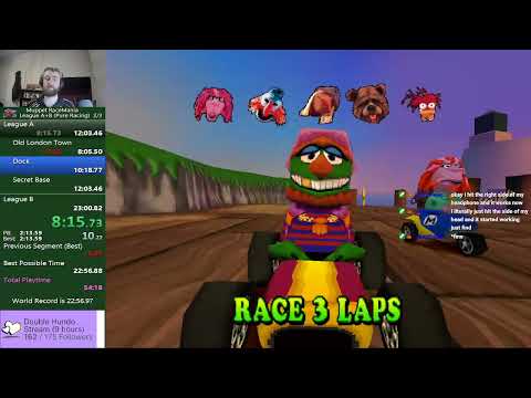 [PB] Muppet RaceMania Speedrun - Pure Racing (22:47.00)