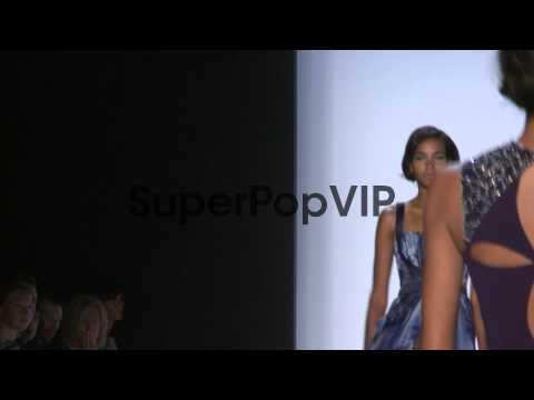 Models walk the runway at Badgley Mischka - Spring 2014 M...