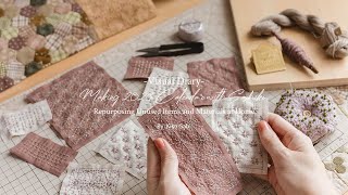 Visual Diary 103 | Making 2026 Calendar with Sashiko | Repurposing Unused Materials at Home