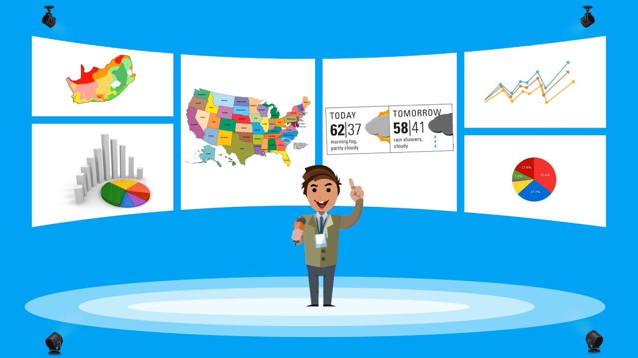 [Nella's Do] PowerPoint Animation Broadcast News Studio 001