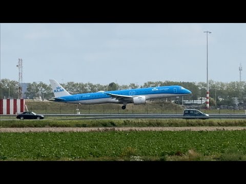 EMBRAER E195-E2 KLM 1700TH E-JET STICKER FROM  BOLOGNA ARRIVING AT AMSTERDAM AIRPORT SCHIPHOL KL1654