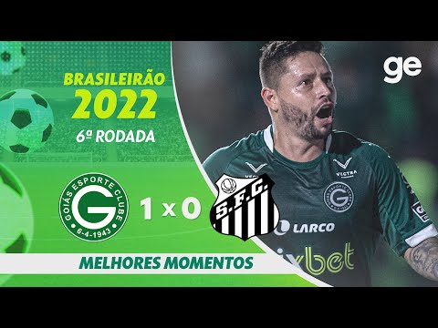 Gols e lances de Goiás x Santos
