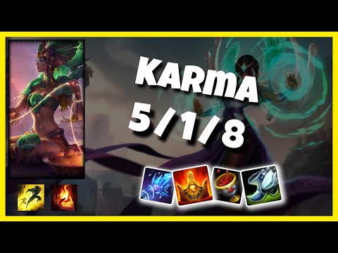 EU Challenger Karma SUPPORT (5/1/8) vs THRESH Gameplay Replay - Patch 10.18