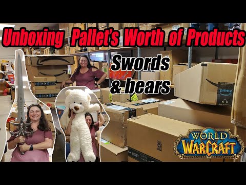 Unboxing a Pallet worth of boxes - We found a World of Warcraft Sword and some Bears - from 888 lots