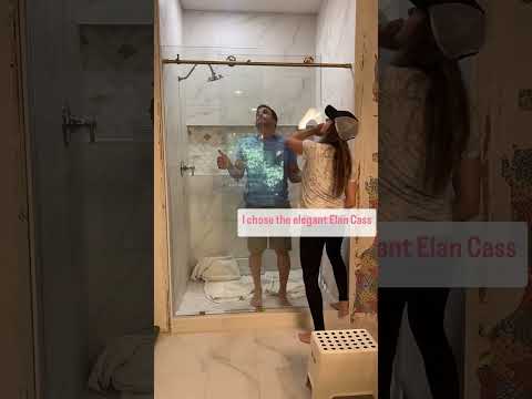 VIGO Elan Cass Aerodynamic Frameless Sliding Glass Shower Door