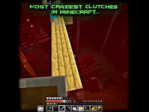 Insane Minecraft Clutches 🥶 | Part 2 #minecraft #clutch #shorts