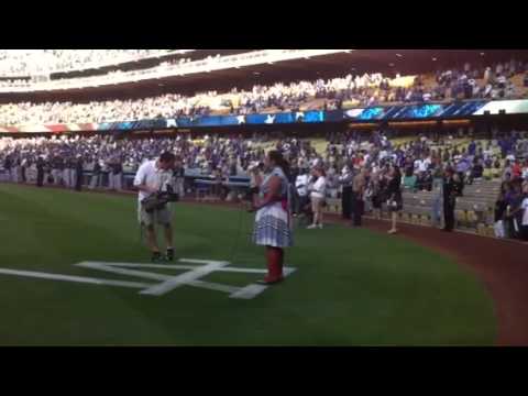 La Marisoul sings National Anthem