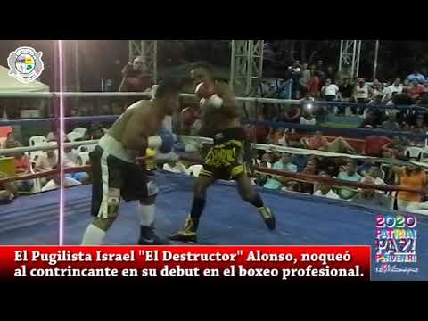 Alcaldía Municipal de Tipitapa presenta Israel "El Destructor" López debutando en boxeo profesional.