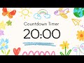 20 Minute Timer With Relaxing Music And Alarm Spring Timer