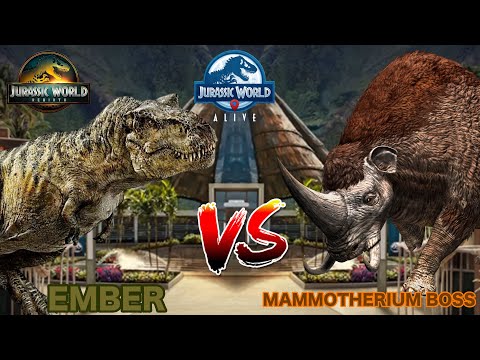 Ember vs Mammotherium Boss - Jurassic World Alive