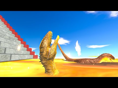 Falling Down the Stairs into Lava Path - Animal Revolt Battle Simulator