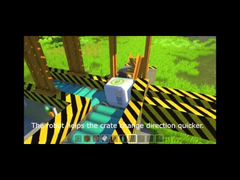 Scrap Mechanic - Conveyor with robot and lift.