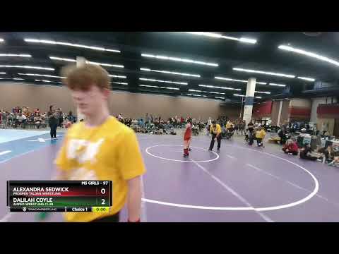 97 Lbs Quarterfinal - Dalilah Coyle, Amped Wrestling Club Vs Alexandra Sedwick, Prosper Talons Wre