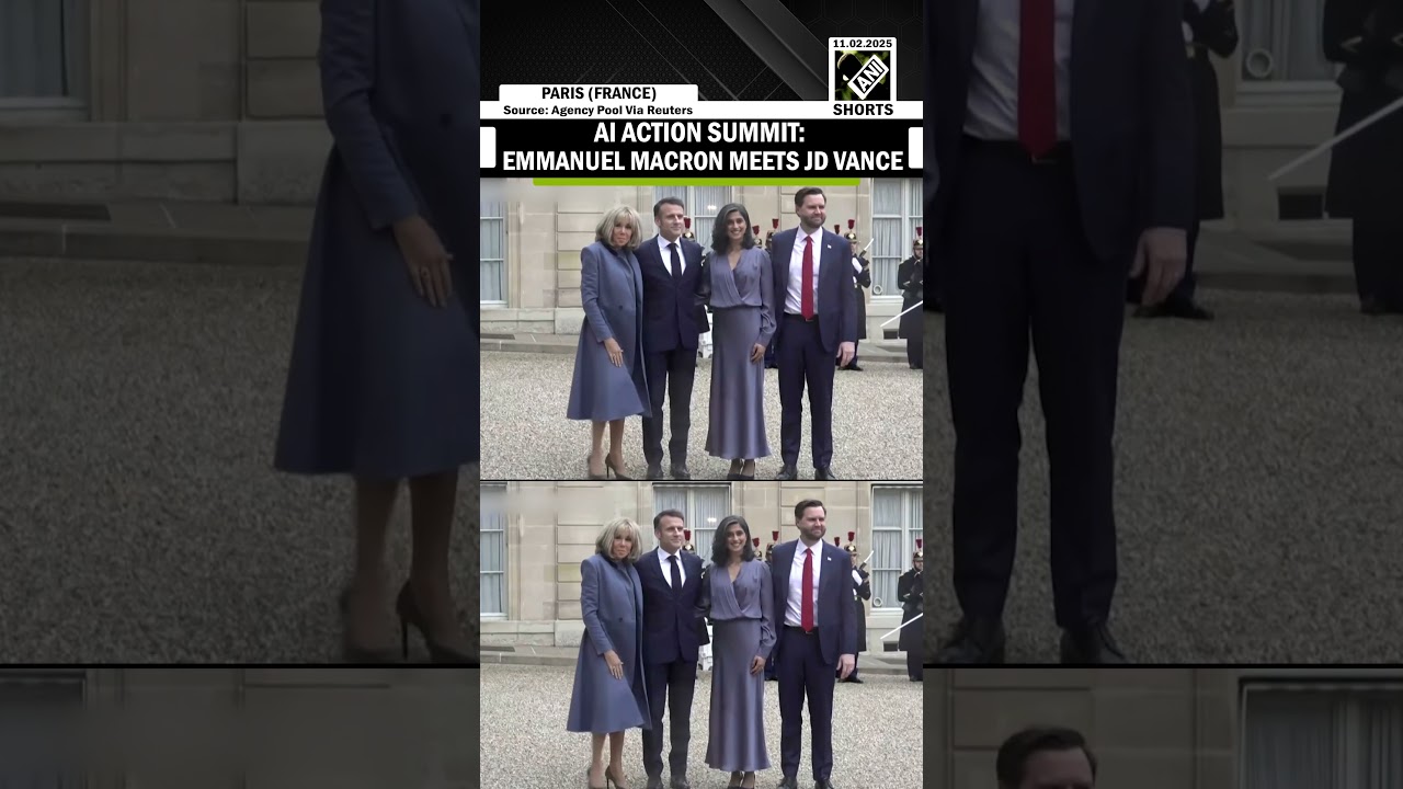 AI Action Summit: French President Emmanuel Macron meets US VP JD Vance