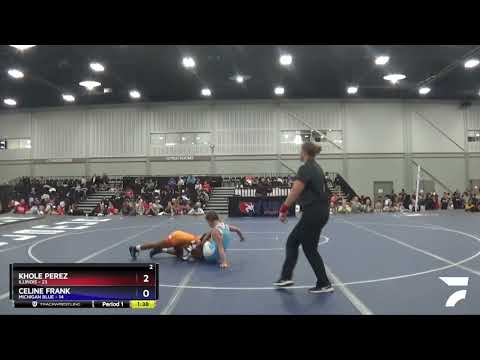 105 Lbs Round 2 (8 Team) - Khole Perez, Illinois Vs Celine Frank, Michigan Blue Cb26