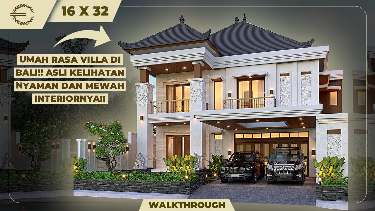 Video 3D Mrs. Mieke Villa Bali House 2 Floors Design - Badung, Bali