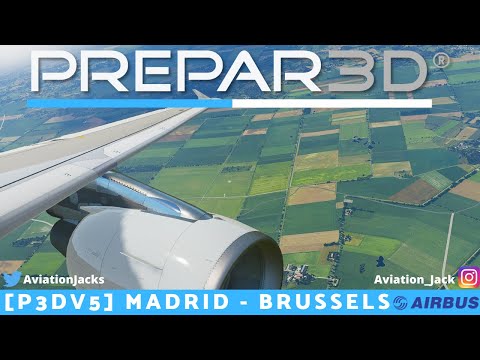 [P3Dv5] | Madrid - Brussels | VATSIM | Brussels Airlines Fslabs A320-X l BEL3722 |