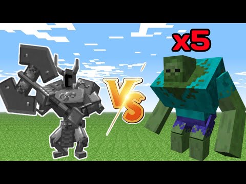 Ferrous Wroughtnaut Vs Mutant Zombies In Minecraft | Mob Fight