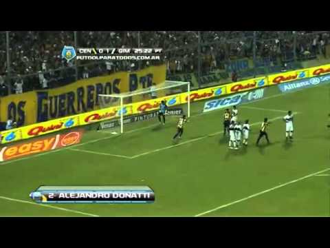 Gol de Donatti Central 1-Gimnasia 1 Fecha 3 Torneo Final 2014 Fútbol Para Todos