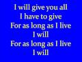 I Will By Billy Gilman 