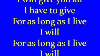 I Will By Billy Gilman