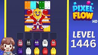 Pixel Flow Level 1446 Solution Walkthrough