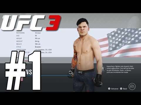 UFC 3 Middleweight Career Mode Walkthrough Part 1 - THE BRAWLER!