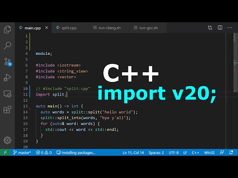 Demo: C++20 Modules