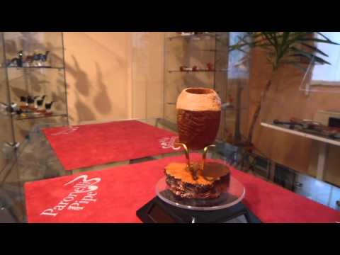 Pipa radica half bent sabbiata fatta a mano - www.paronellipipe.it